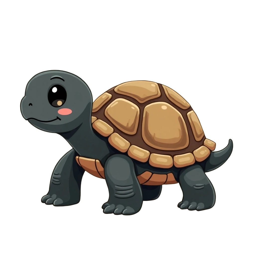 Adorable Cartoon Tortoise